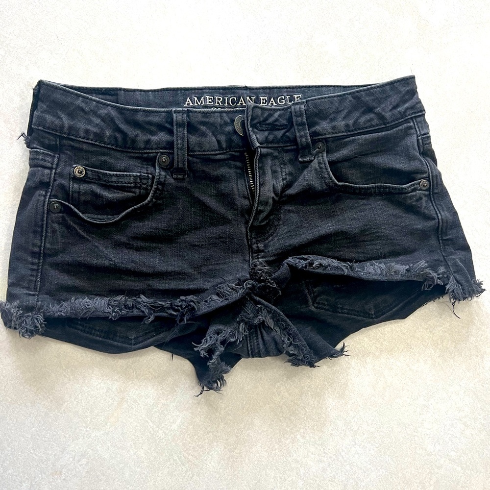 American eagle super stretch, super low shorties.